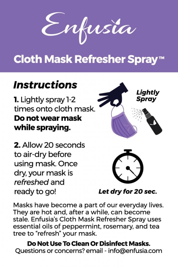 Cloth Mask Refresher Spray Infographic